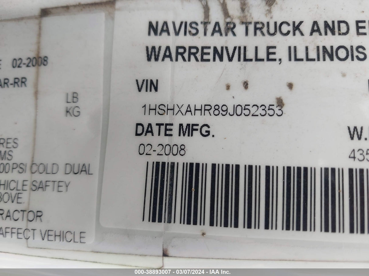 2009 INTERNATIONAL 8600 3.9 RATIO - Second Truck Parts