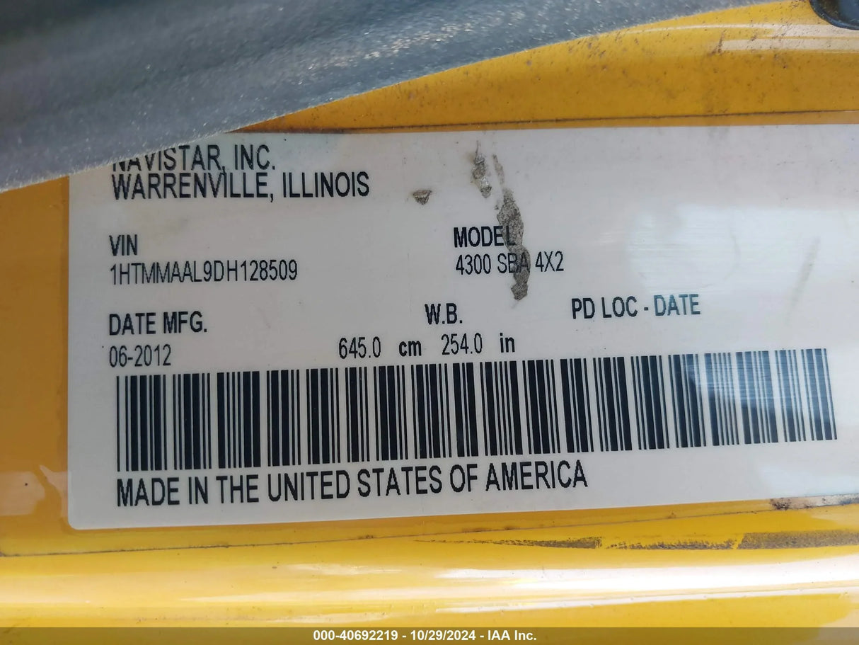 2013 International 4300 - Second Truck Parts