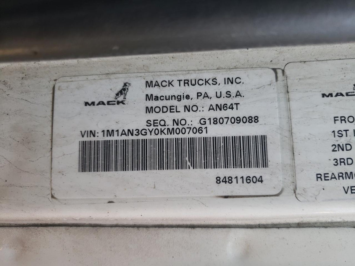 2019 Mack Anthem White - Second Truck Parts