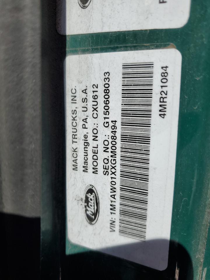2016 MACK CXU600 RATIO 2.67 - Second Truck Parts