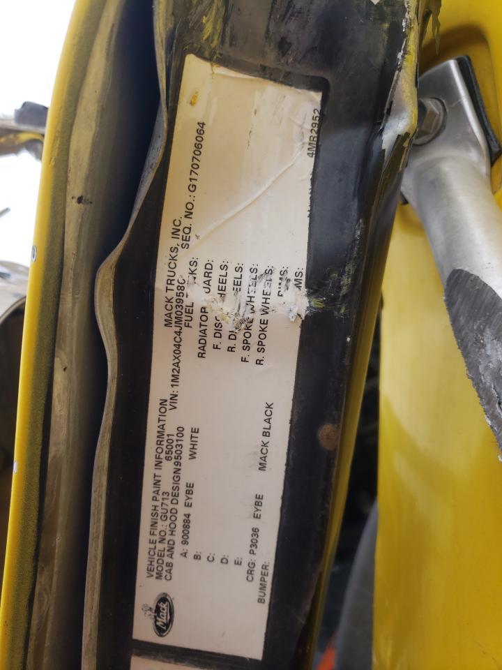 2018 MACK GU713 RATIO 4.8 - Second Truck Parts