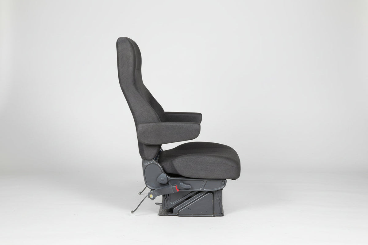 Duroshox 2195 20” Black Captain Air Ride Truck Driver Seat P/N 324696-01 - Second Truck Parts