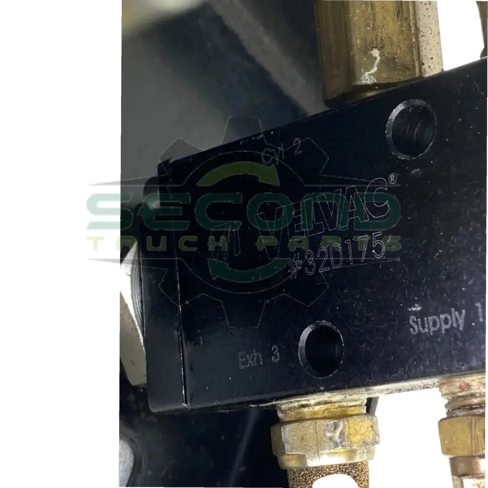 320175 Genuine Velvac Four-Way Push 3-Position Feathering Air Valve - Second Truck Parts