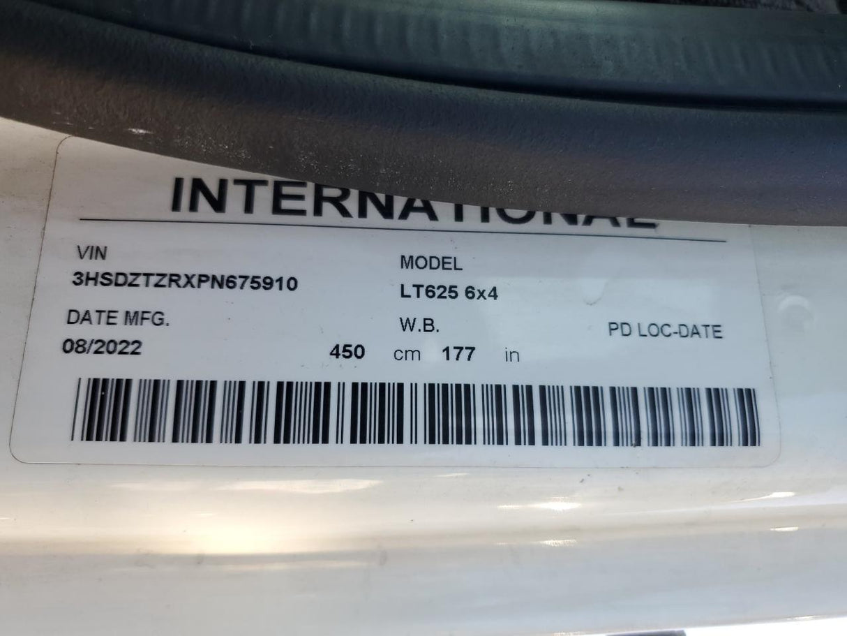 2022 INTERNATIONAL LT625 - Second Truck Parts