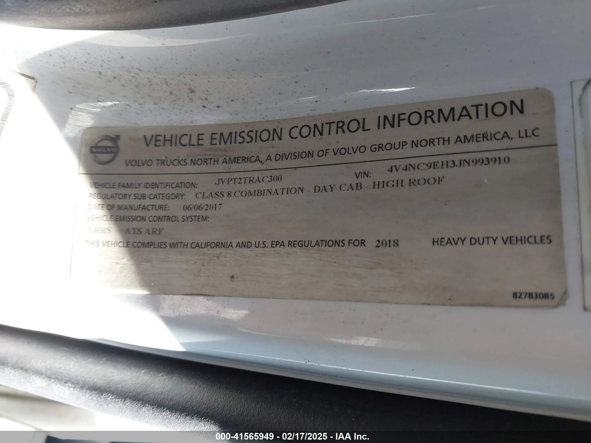 2018 Volvo VNL - Second Truck Parts