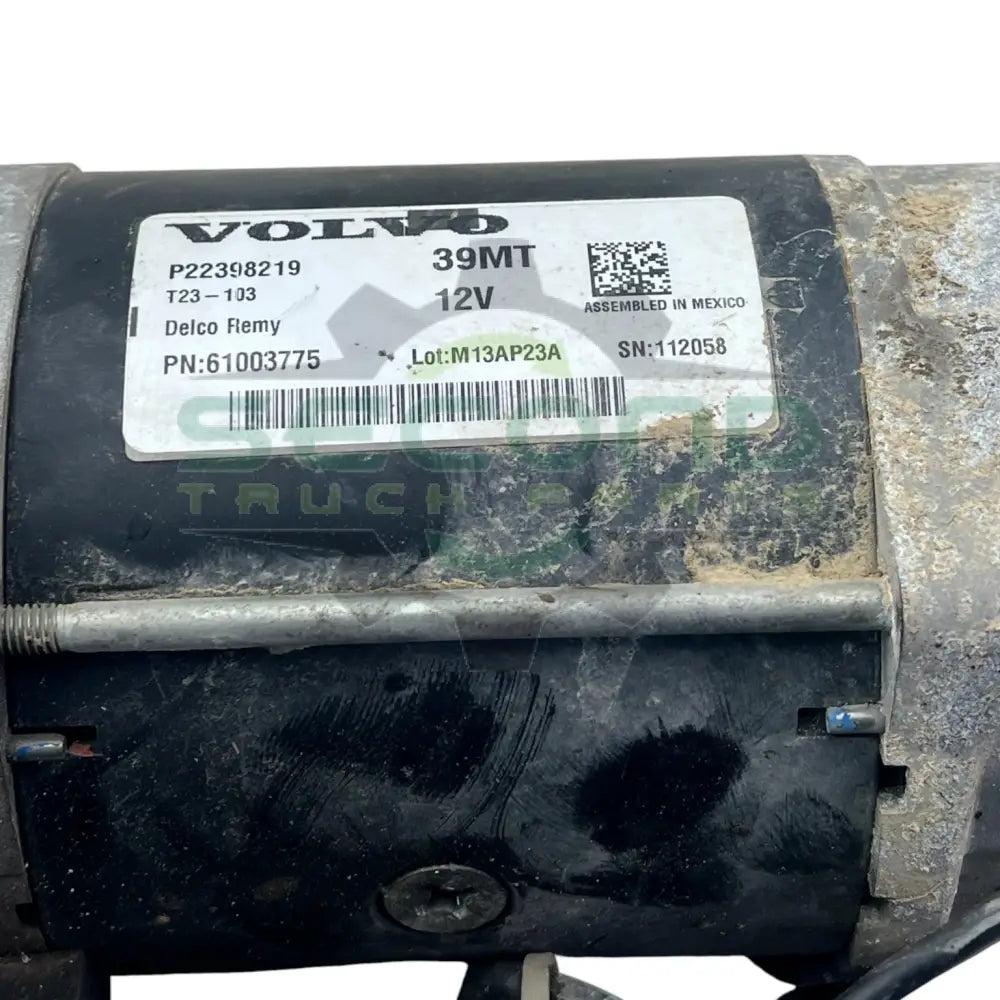 61003775 Genuine Volvo Starter Motor 39MT 12V - Second Truck Parts