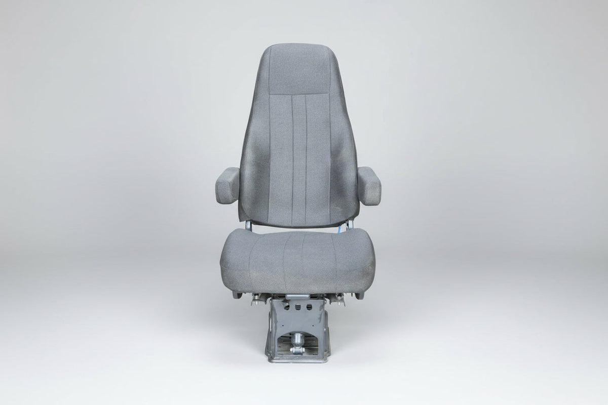 Duroshox 2195 20” Black Captain Air Ride Truck Driver Seat P/N 324696-01 - Second Truck Parts