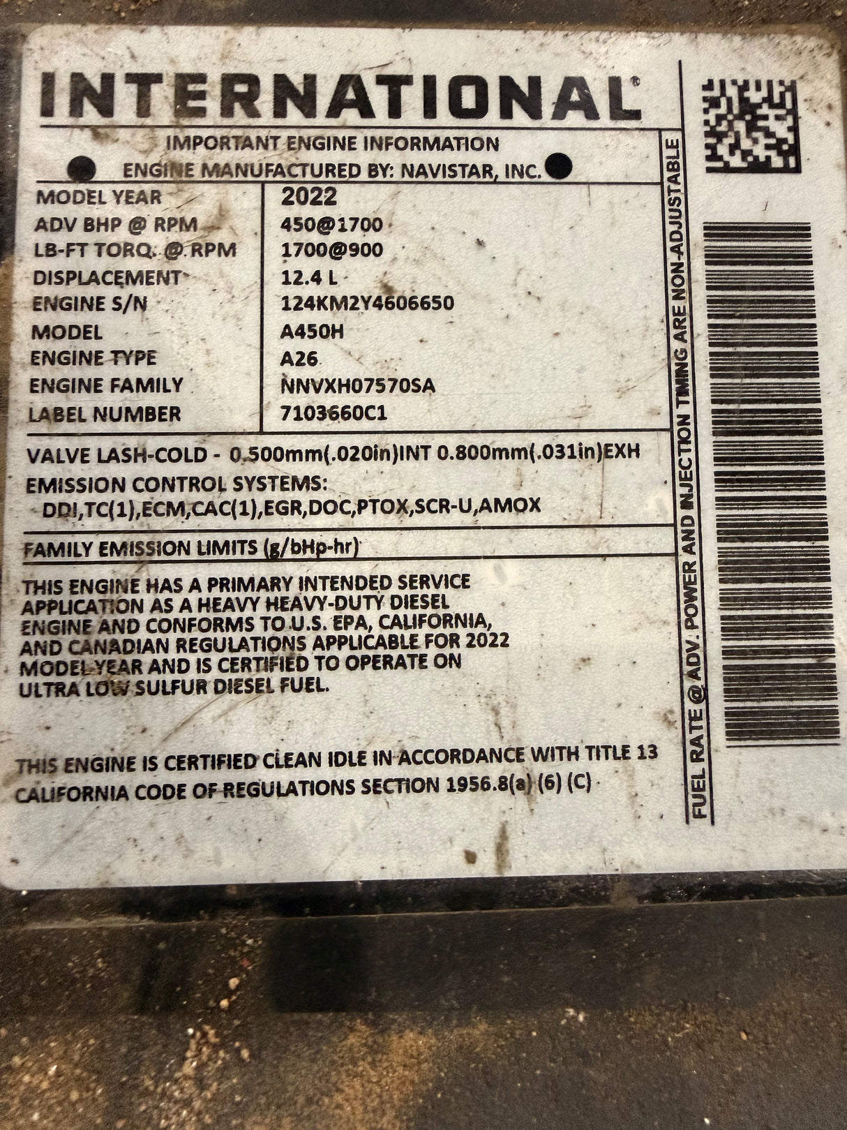 A450H Genuine International Engine Block - Second Truck Parts