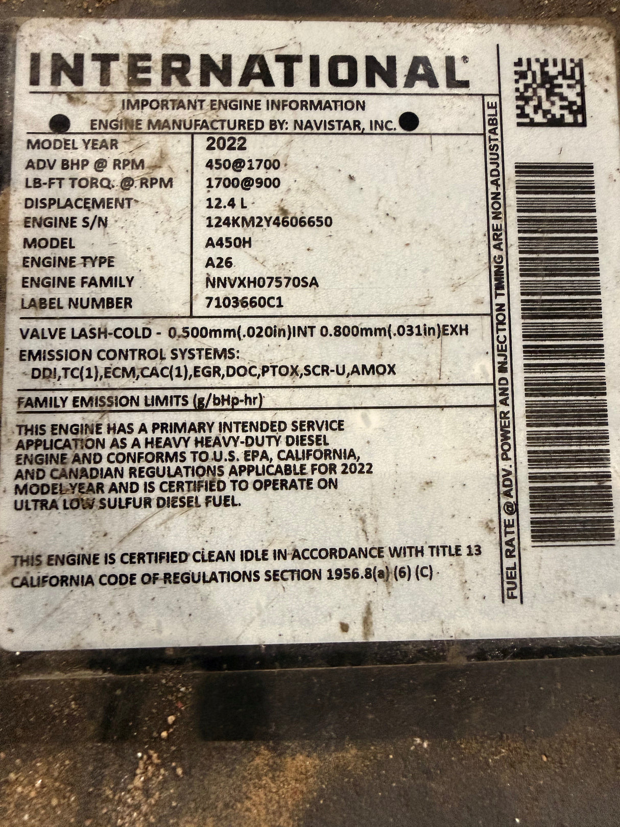 A450H Genuine International Engine Block - Second Truck Parts