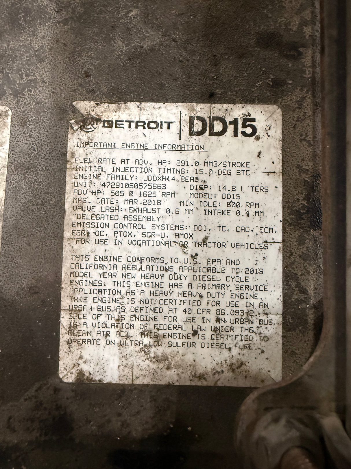 Genuine Detroit Diesel Engine Assembly - Second Truck Parts