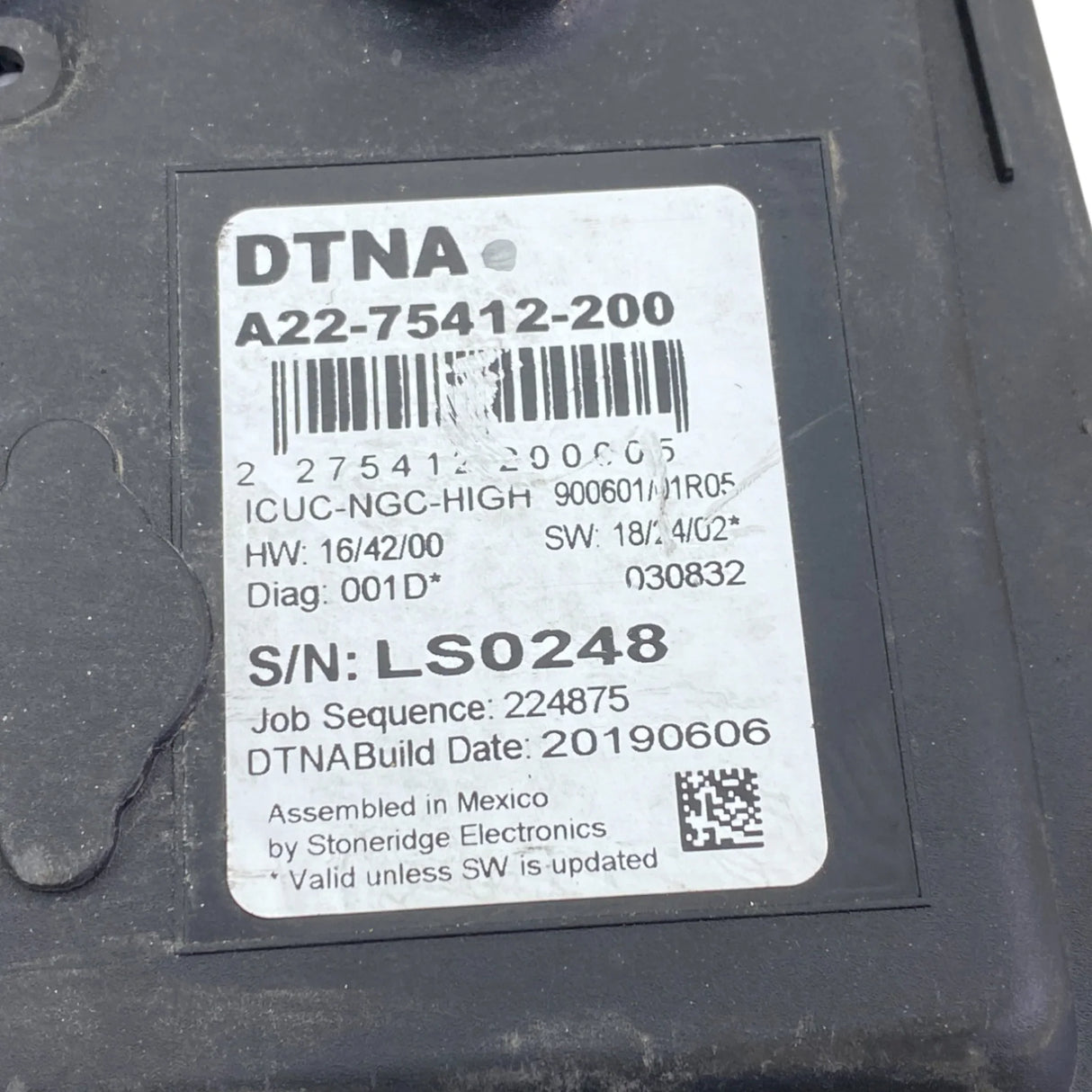 A22-75412-200 Genuine Freightliner Instrument Cluster - Second Truck Parts