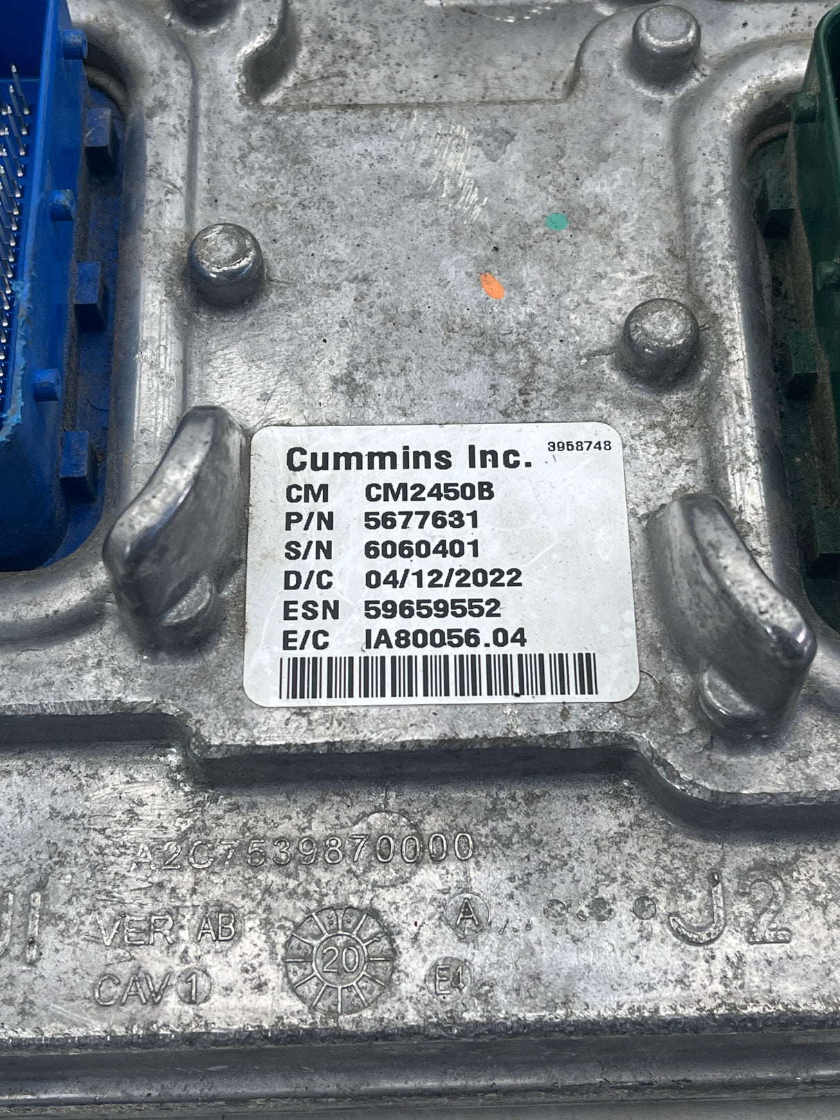 5677631 Genuine Cummins Electronic Control Module - Second Truck Parts
