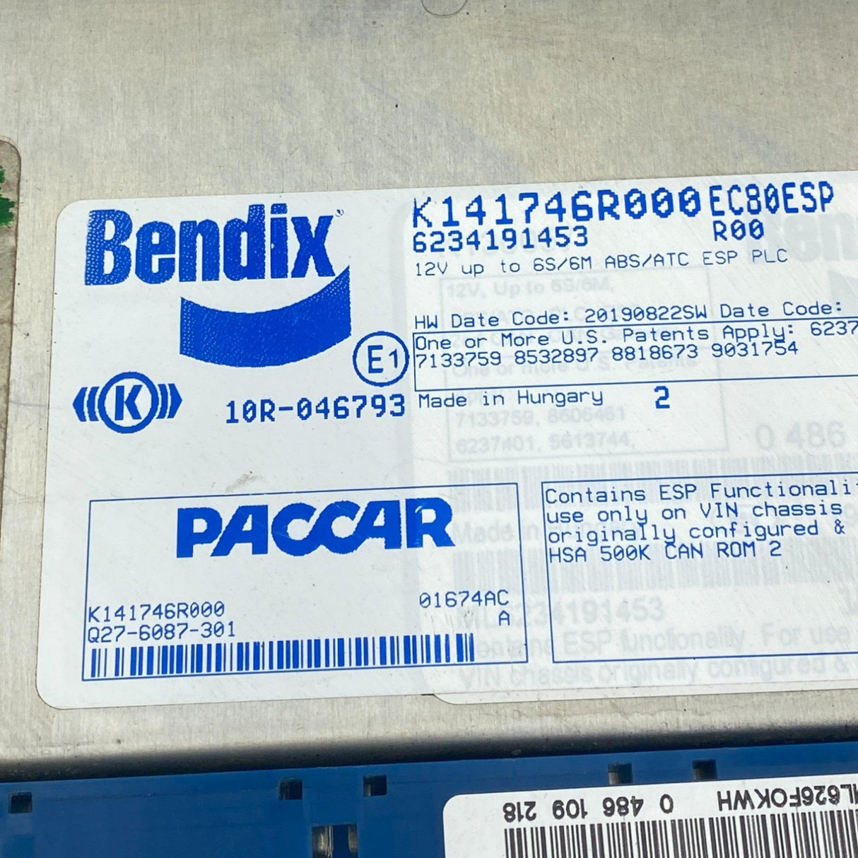 K141746R000 Genuine Paccar Brake Control Module - Second Truck Parts