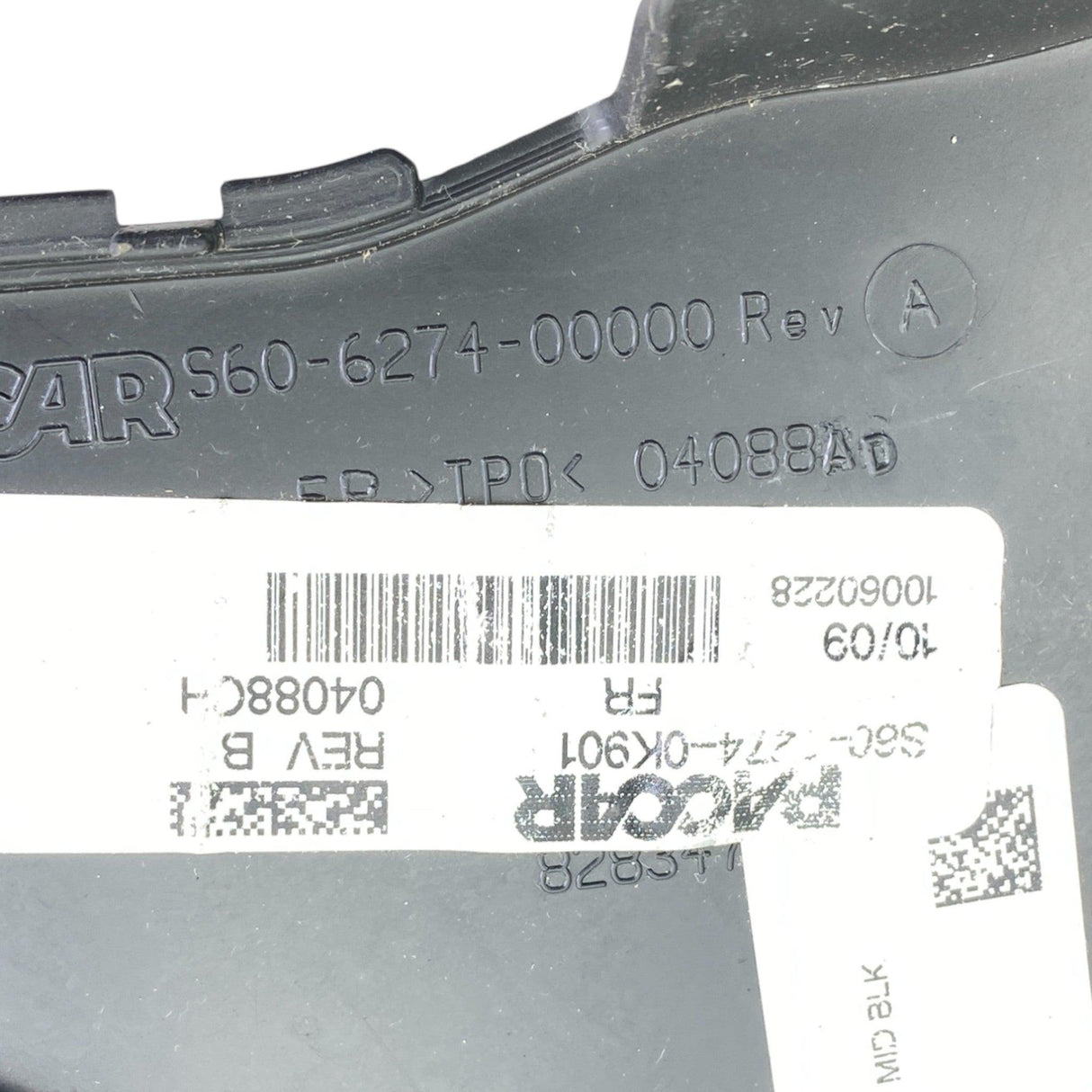 S60-6274-0K901 Genuine Paccar Interior Lower Cab Panel - Second Truck Parts