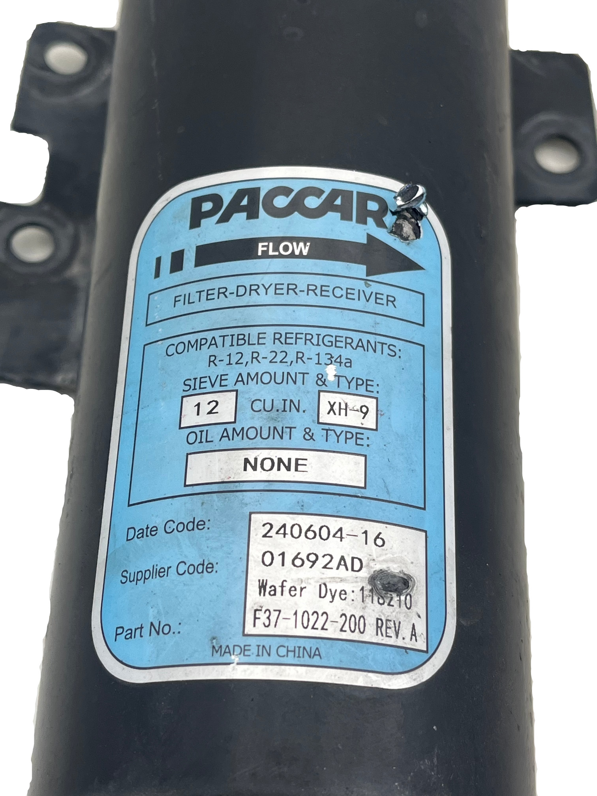 F37-1022-200 Genuine Paccar Receiver Dryer - Second Truck Parts