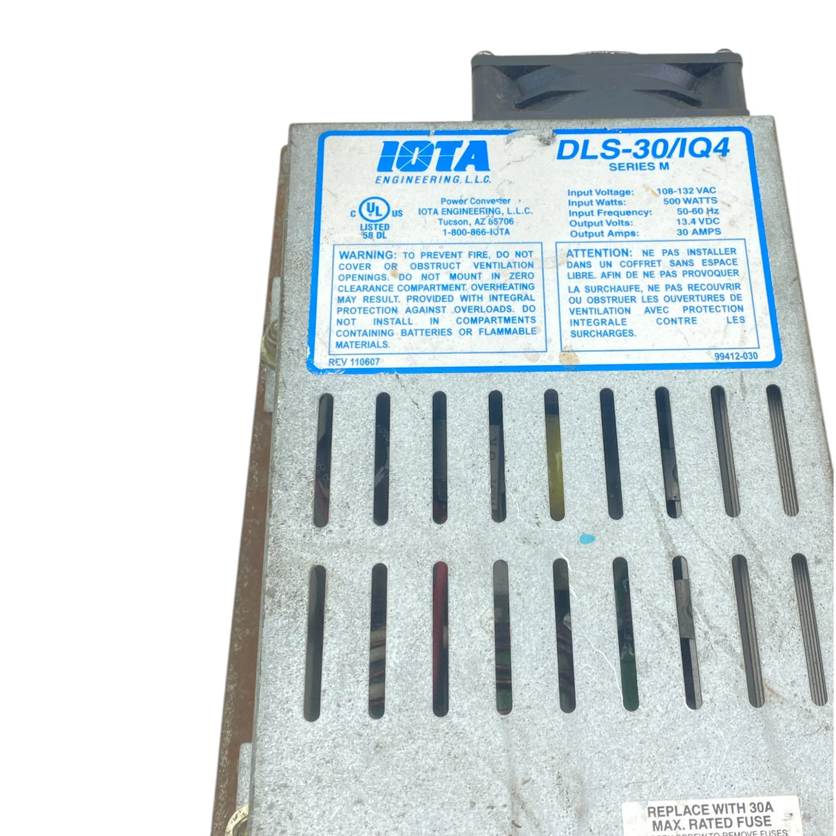 DLS-30/IQ4 Genuine Iota Automatic Battery Charger Power Supply 12 Volt 30 Amp - Second Truck Parts