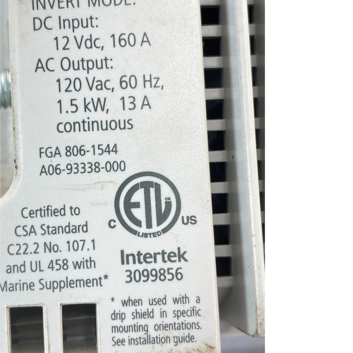 A06-93338-000 Genuine Freightliner Inverter Xantrex 1500 WATT - Second Truck Parts