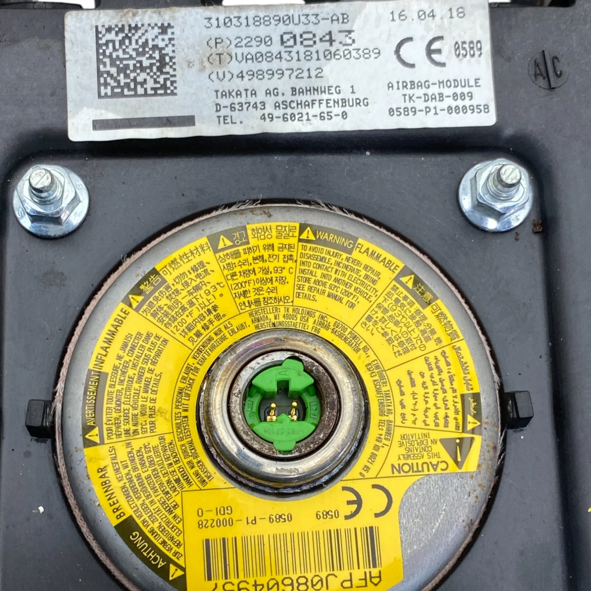 22900843 Genuine Volvo Airbag Module - Second Truck Parts
