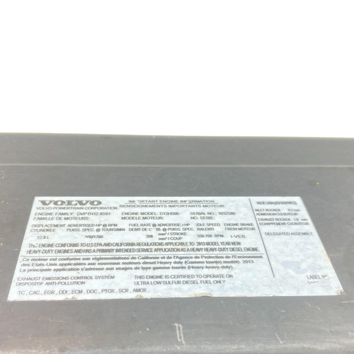 20740683 Genuine Volvo Engine Valve Cover - Second Truck Parts