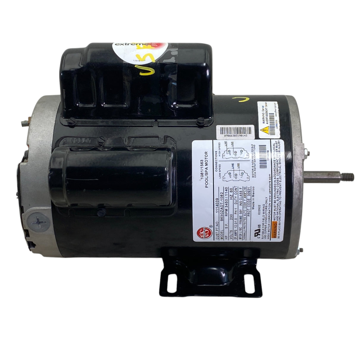 1114039 Genuine US Motors SPA Motor B63Gzadt-1082 Model - Second Truck Parts