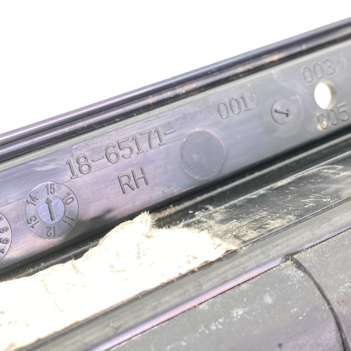 18-65171-001 Genuine Freightliner Right Hand Window Visor Bezel - Second Truck Parts