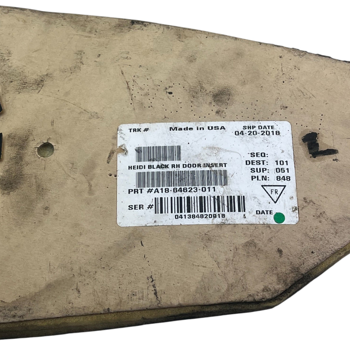 A18-64623-011 Genuine Freightliner Right Hand Door Panel Upholstery - Second Truck Parts