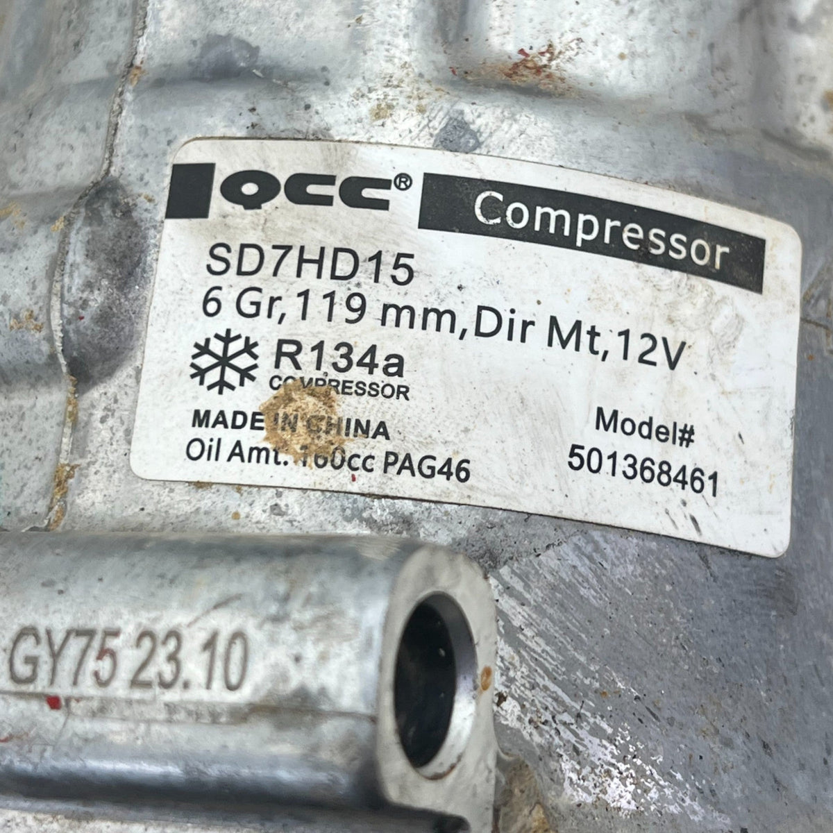 SD7HD15 Genuine QCC A/C Compressor 6 GR 119MM 12V - Second Truck Parts
