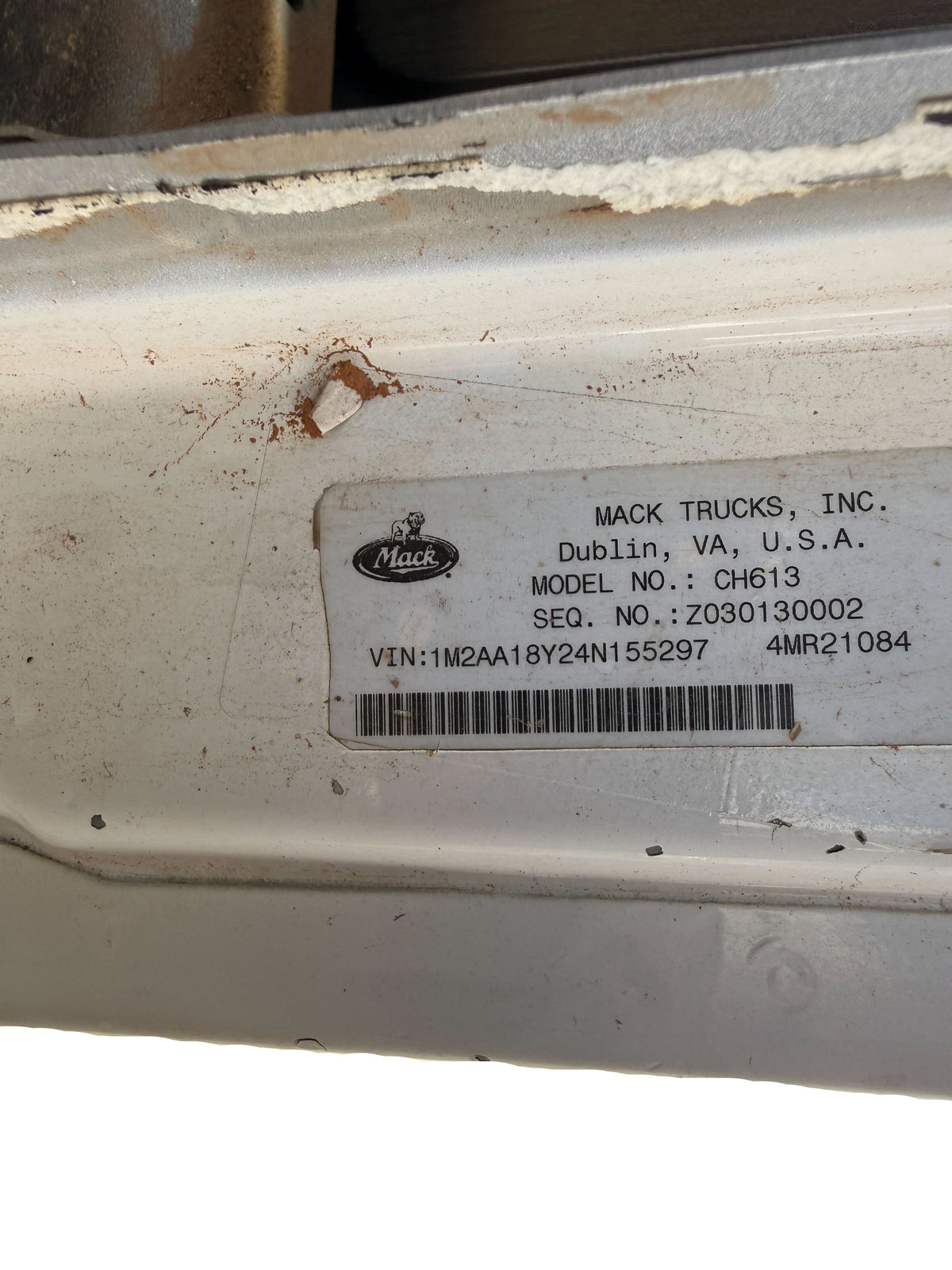 Genuine Mack White Cab CH613 - Cabs