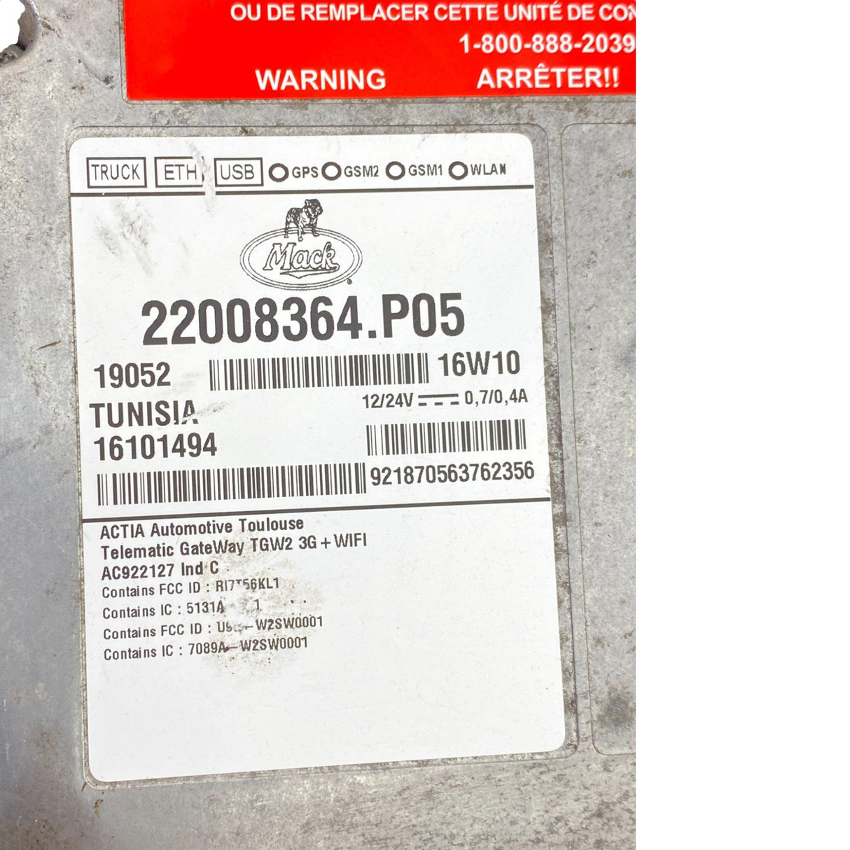 22008364 Genuine Mack Telematics Control Unit - Second Truck Parts