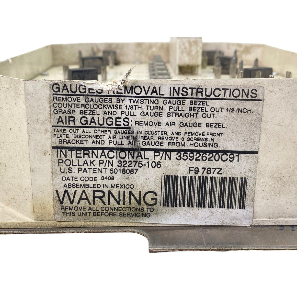 3592620C91 Genuine International Gauge Panel Instrument Cluster - Second Truck Parts