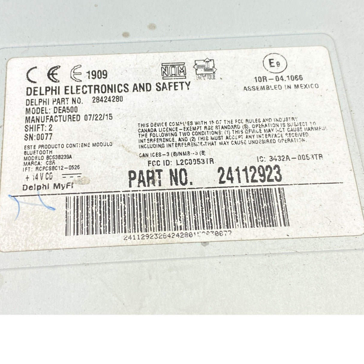 28424890 Genuine Paccar Radio