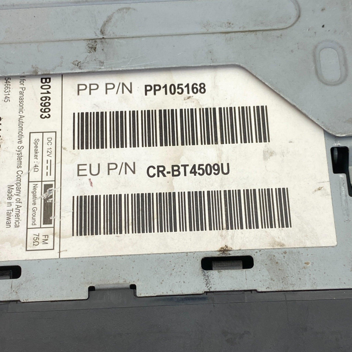 PP105168 Genuine Panasonic Radio Base AM/FM/WB/AUX/USB/BT - Second Truck Parts