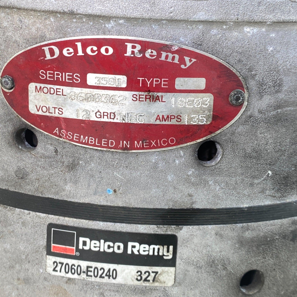 8600362 Genuine Delco Remy Alternator 35SI 12V 135A - Second Truck Parts