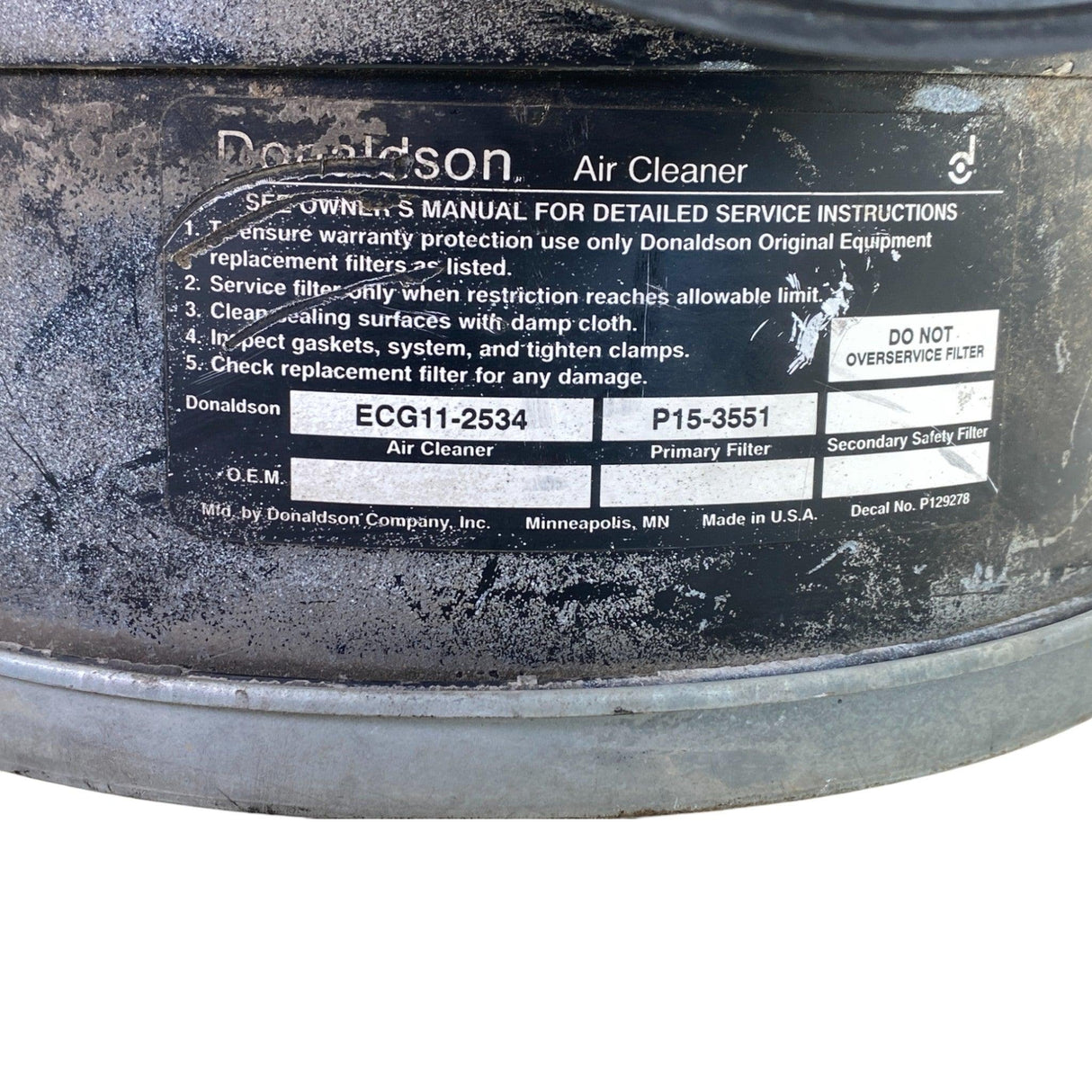 ECG11-2534 Genuine Western Star Air Cleaner - Second Truck Parts