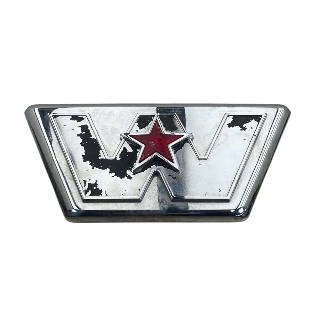 A17-19639-000 Genuine Western Star Hood Emblem Carrier Badge - Second Truck Parts