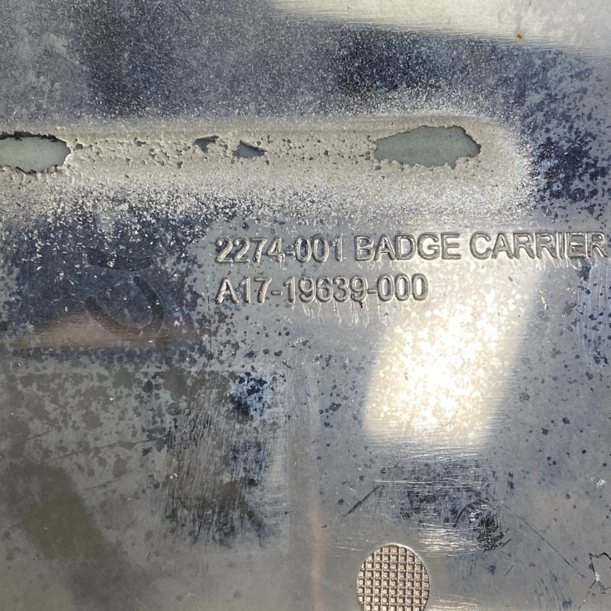 A17-19639-000 Genuine Western Star Hood Emblem Carrier Badge - Second Truck Parts