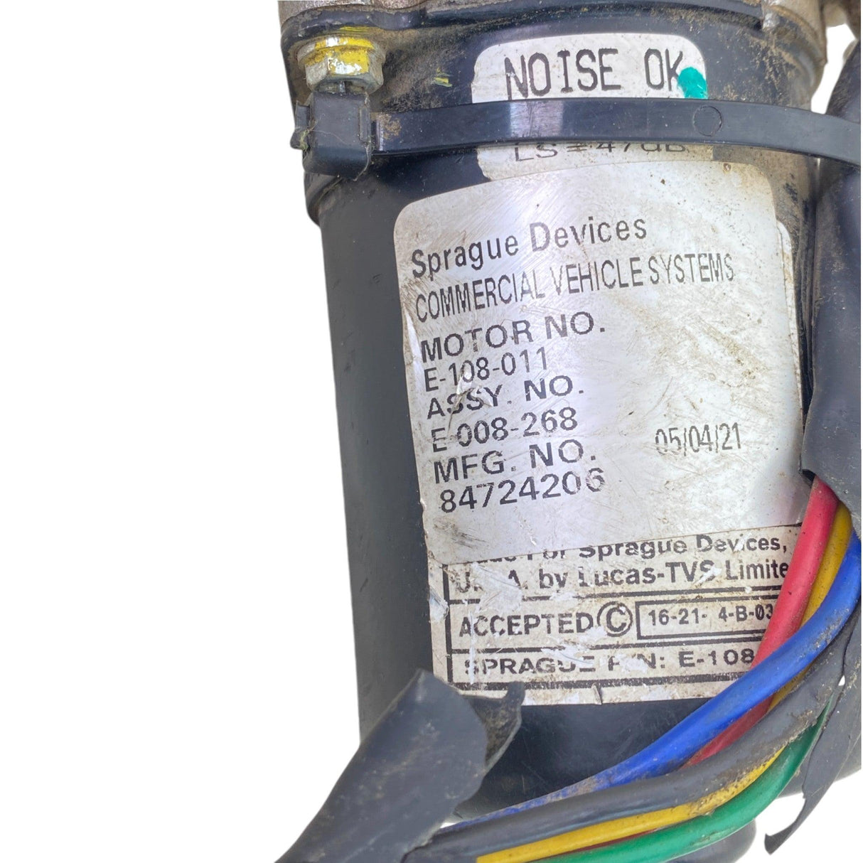 E-108-011 Genuine Mack Wiper Motor - Second Truck Parts