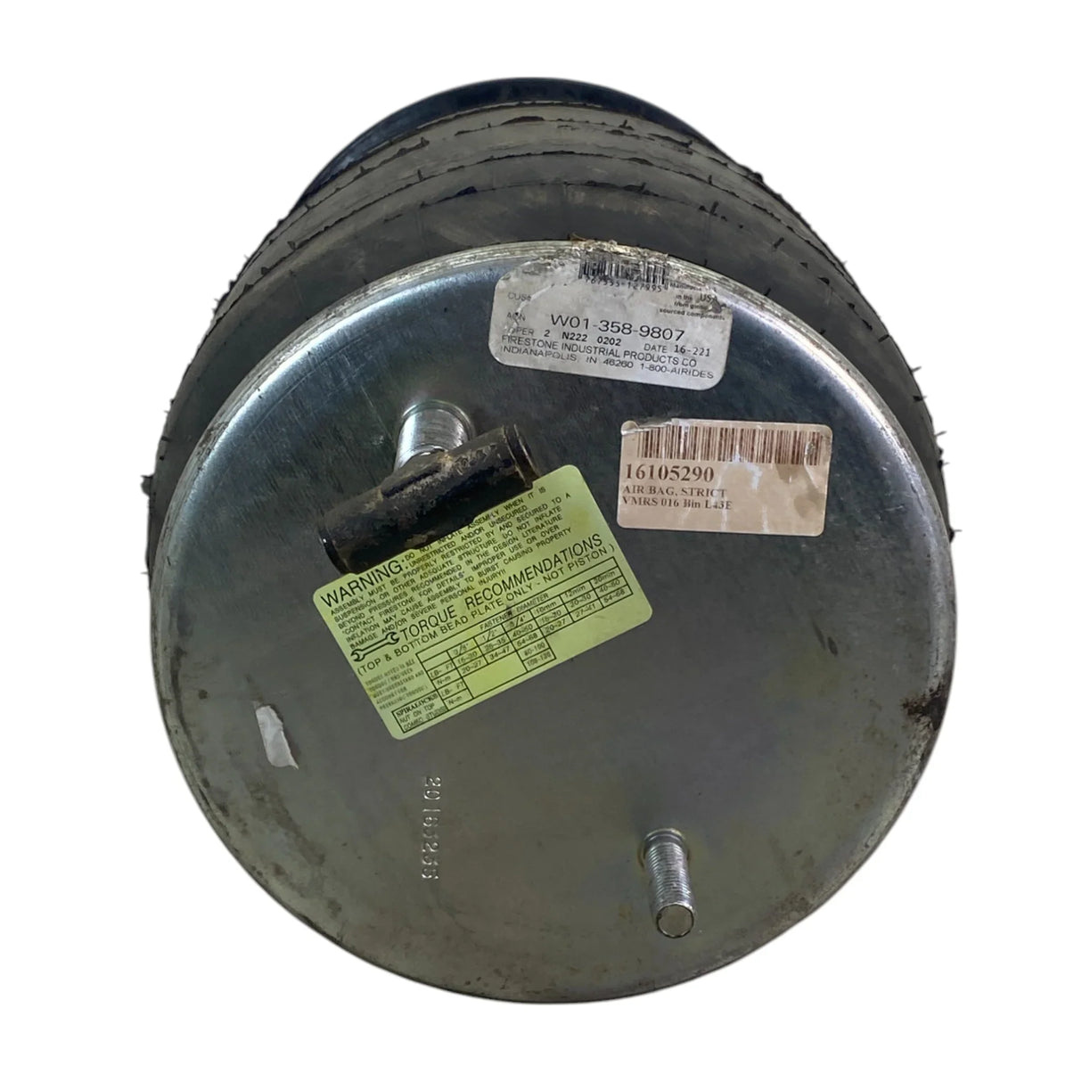 W01-358-9807 Genuine Firestone Air Spring - Second Truck Parts