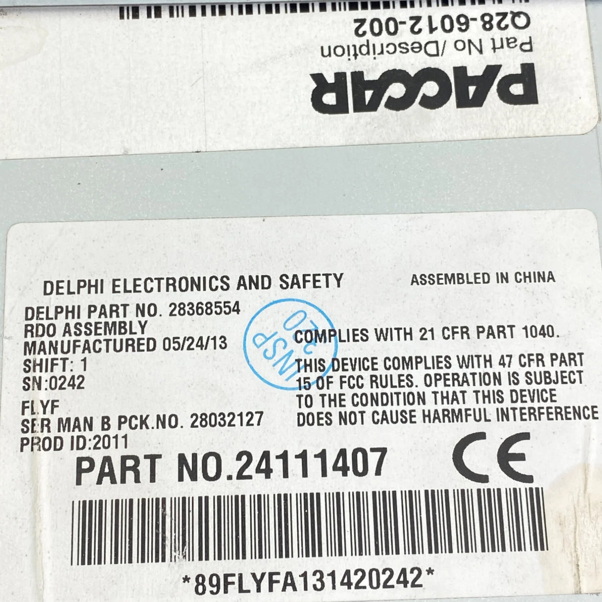 24111407 Genuine Paccar Radio - Second Truck Parts