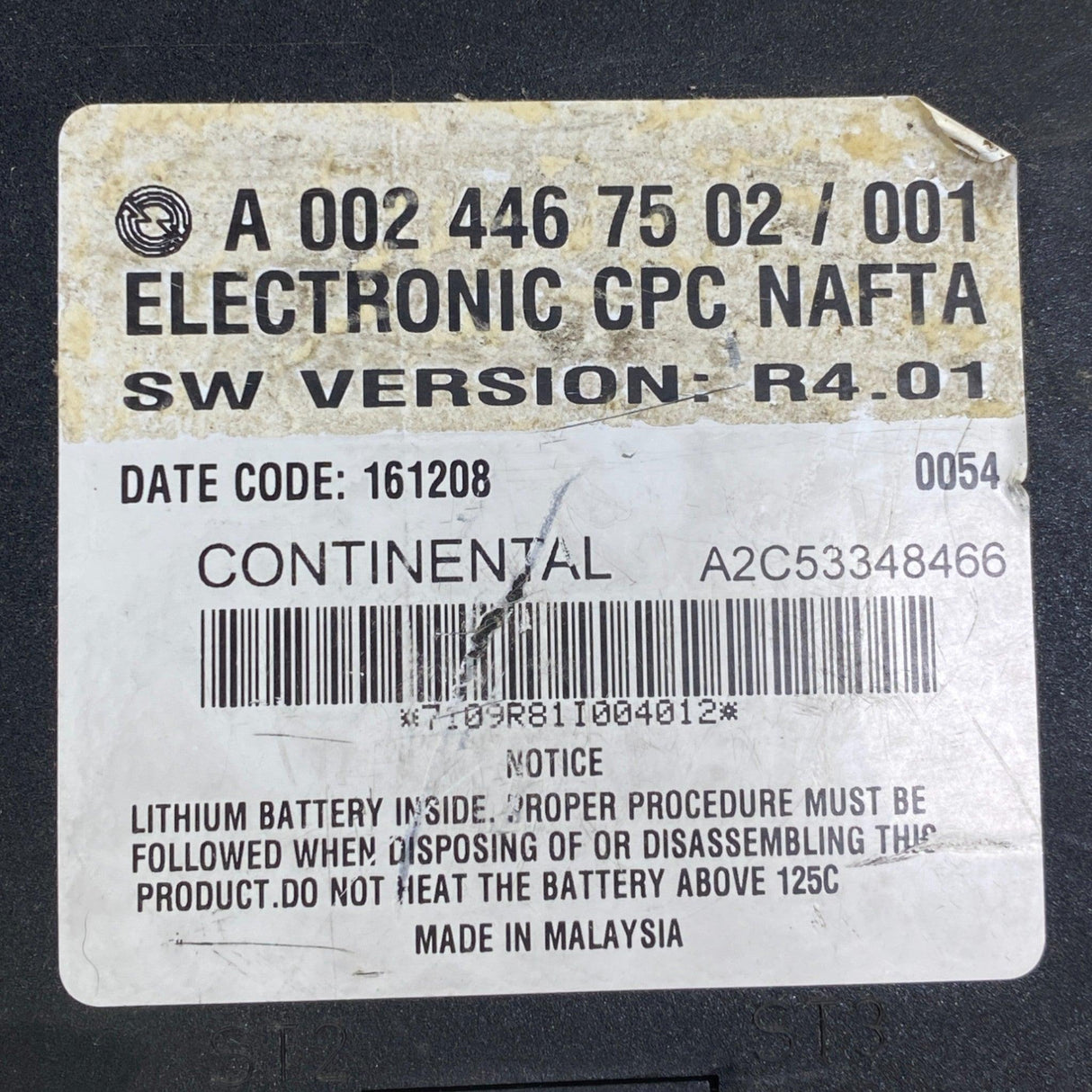 A0024467502 Genuine Freightliner CPC Cab Control Module - Second Truck Parts