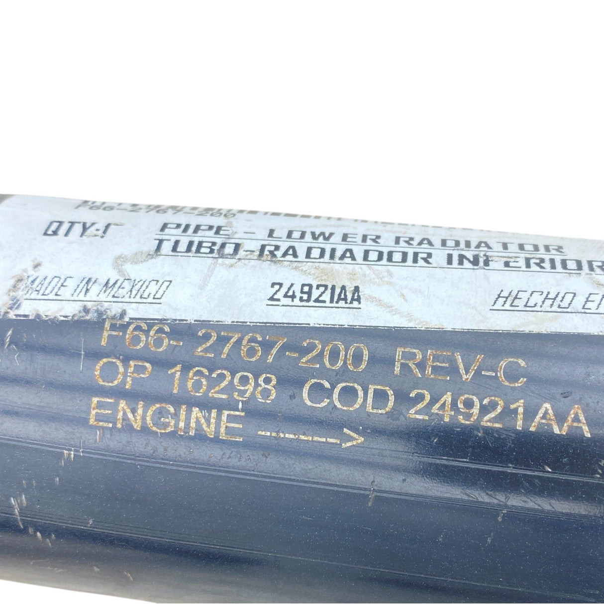 F66-2767-200 Genuine Paccar Lower Cooling Tube - Second Truck Parts