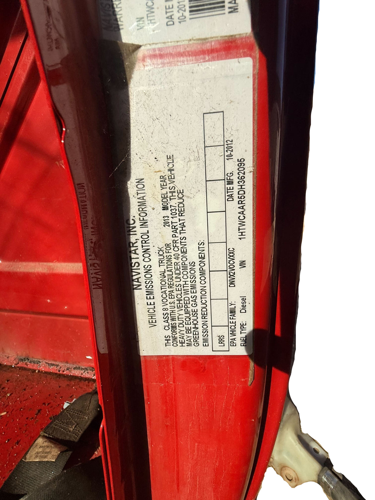 Genuine International Red Cab 7400 SBA 4x2