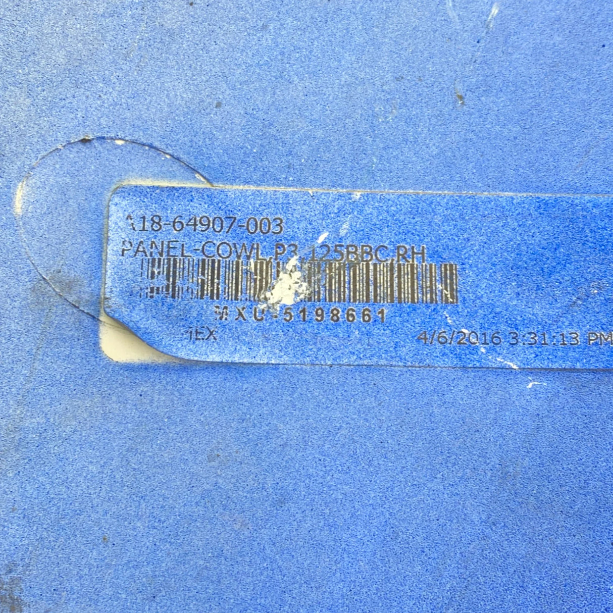 A18-64907-003 Genuine Freightliner Right Blue Cowl Panel - Second Truck Parts