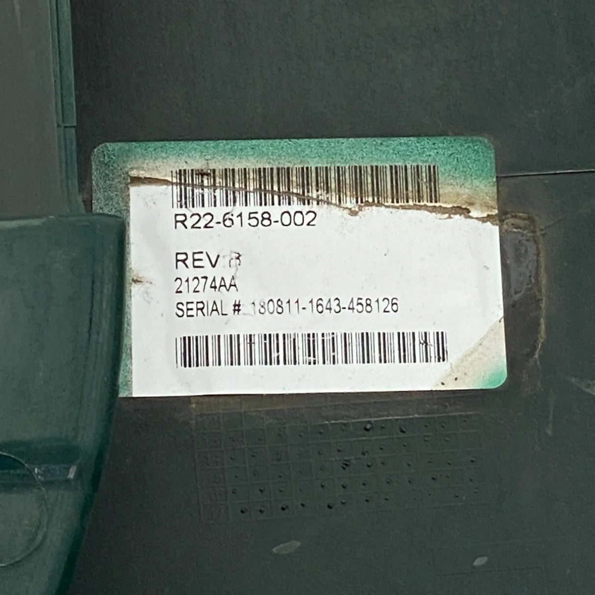 R22-6158-002 Genuine Paccar Green Hinge Cover Assembly - Second Truck Parts