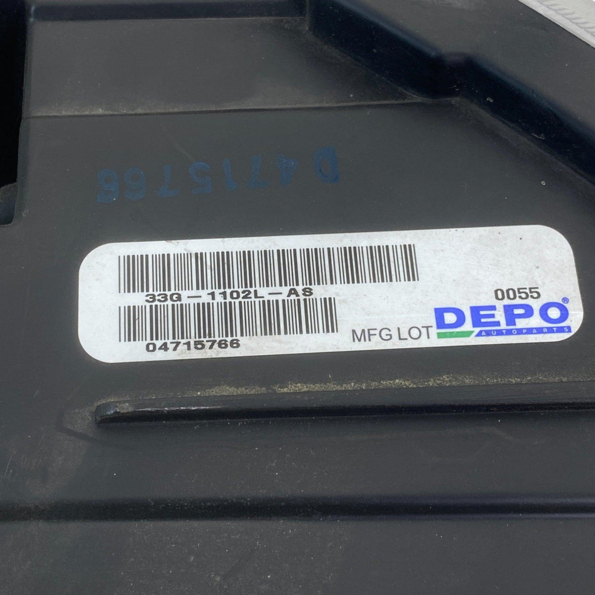 33G-1102L-AS Genuine Depo Left Side Headlight - Second Truck Parts