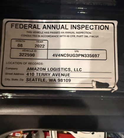 606-13679 Genuine Volvo Blue Left Driver Door - Second Truck Parts