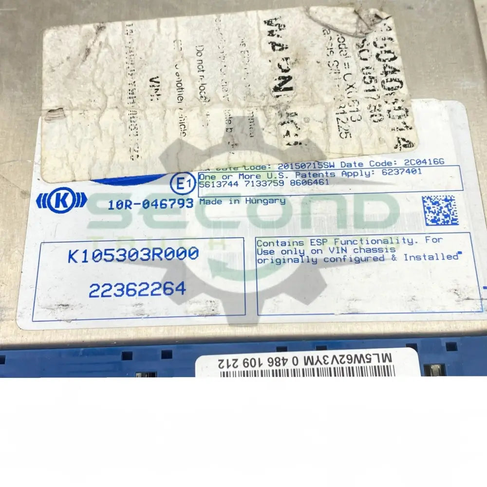 22362264 Genuine Bendix ABS Brake Control Module - Second Truck Parts