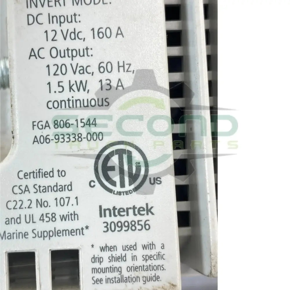 A06-93338-000 Genuine Freightliner Inverter Xantrex 1500 WATT - Second Truck Parts
