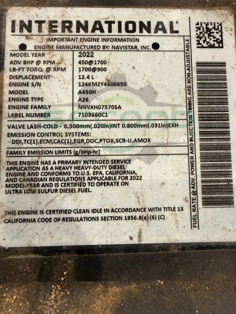 A450H Genuine International Engine Block - Second Truck Parts