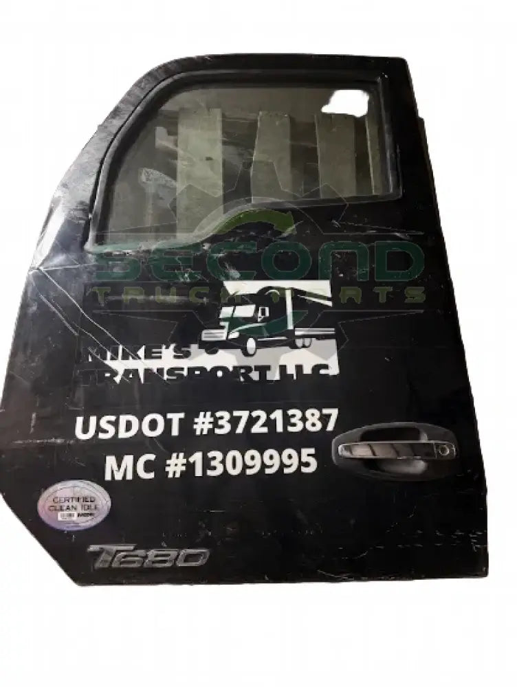 R25-1287-001 Genuine Kenworth Left Hand Black Door T680/T880 - Second Truck Parts